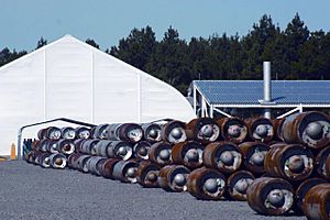 Empty sarin containers at Pine Bluff Arsenal