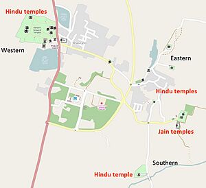 Khajuraho temples map