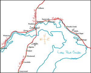 Map of the Sandpoint Idaho Region