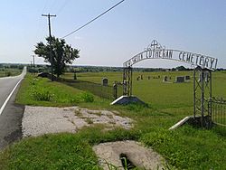 The New Sweden Lutheran Cemetery in New Sweden, Texas.