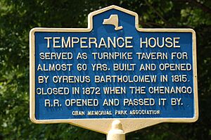 New York State historic marker – Temperance House