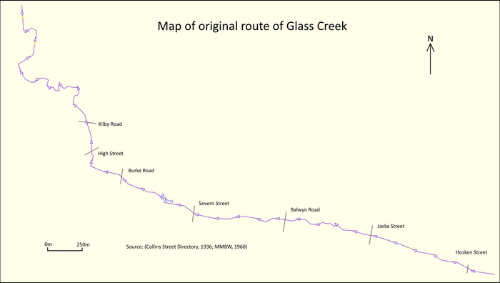 Original Route of Glass Creek