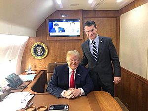 President Donald Trump with Senator Todd Young