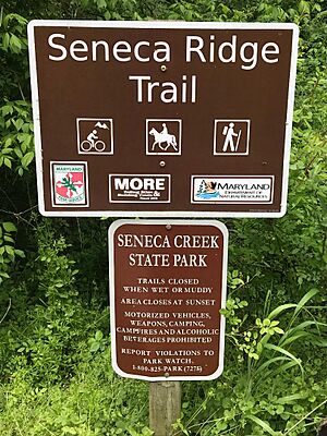 Seneca Ridge Trail sign