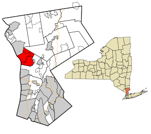 Location of Ossining (town), New York