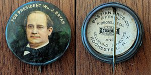 Wm j bryan campaign button