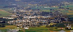 Aerial view of Tillamook