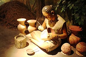 Ban Chiang Woman making pots