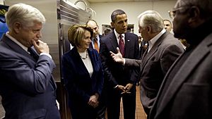 Barack Obama meets with House leaders in Williamsburg, VA 2-5-09