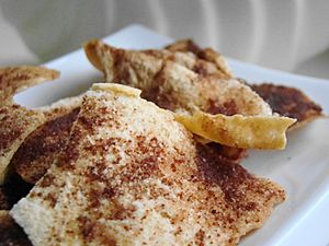 Cinnamon crisps detail, August 2009