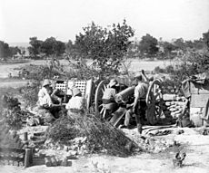 French 75 gun at Cape Helles 1915