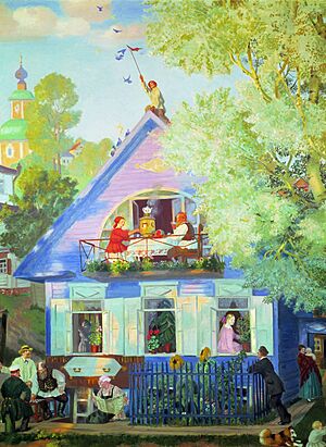 Kustodiev GoluboyDomik