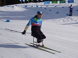 Paralympic XC ski sitting