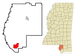 Location of Picayune, Mississippi