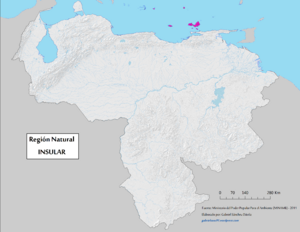 Geographic map of Insular natural region