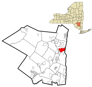 Location in Ulster County and the state of New York.