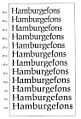 Unterschiedliche Schriftformen pro Schriftgrösse