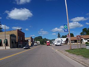 Looking north at downtown Wabeno