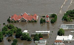 Arial Photo of NCSML during the flood of 2008