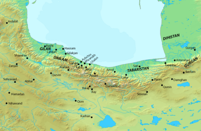 Caspian coast of Iran during the Iranian intermezzo