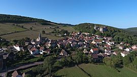 A general view of La Rochepot