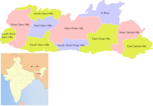 MeghalayaDistrictsMap