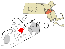 Location in Norfolk County in Massachusetts