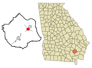 Location in Pierce County and the state of Georgia