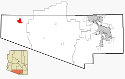 Location in Pima County and the state of Arizona