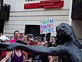 Protest against Donald Trump in Phoenix AZ, USA 8-22-17