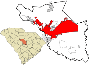 Location in Richland County and the state of South Carolina