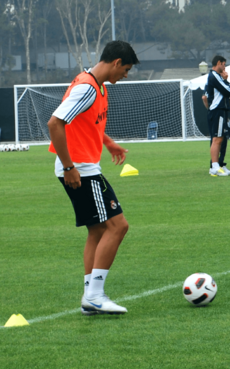 Alvaro Moratatraining with Real Madrid in LA