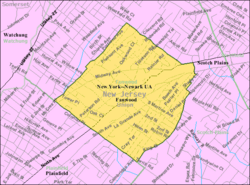 Census Bureau map of Fanwood, New Jersey