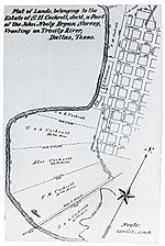 Dallas, Texas downtown map 1871