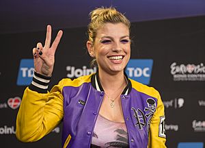 Emma Marrone, ESC2014 Meet & Greet 10 (crop).jpg