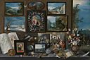 Frans Francken the Younger - The cabinet of a collector with paintings, shells, coins, fossils and flowers - 1619.jpg