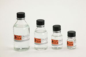 Glasbottles containing Butyllithium, Buli