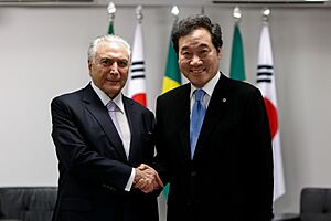 Nak-Yeon Lee com Michel Temer