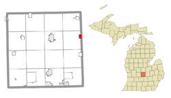 Location within Clinton County