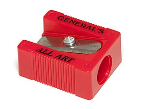 Red pencil sharpener