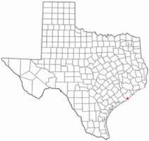 Location of Jones Creek, Texas