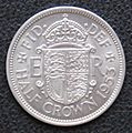 1953 half crown reverse