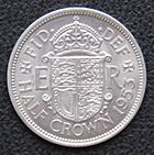 1953 half crown reverse