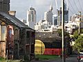 Aboriginal flag mural, Eveleigh Street Redfern, circa 2003