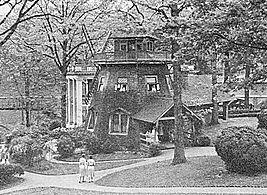 Copy image of -the windmill club- (NPS view book, p. 43) - National Park Seminary, Dutch Windmill, 2750 Dewitt Circle, Silver Spring, Montgomery County, MD HABS MD,16-SILSPR,2M-22-bright