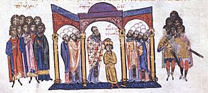 Coronation of Constantine VII as co-emperor in 908