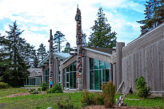 Haida Gwaii (Queen Charlotte Islands) - Graham Island - scenes around the Haida Heritage centre - the museum buildings - (21533671266).jpg