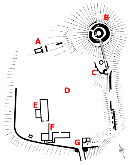 Launceston Castle - plan