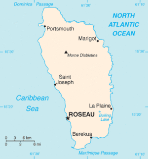 Map of Dominica