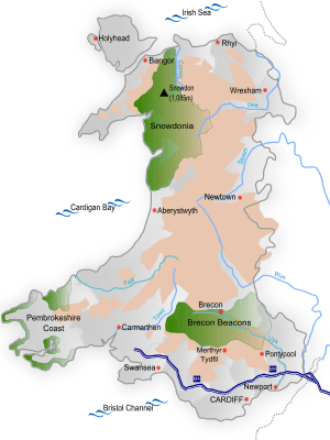 Map of Wales